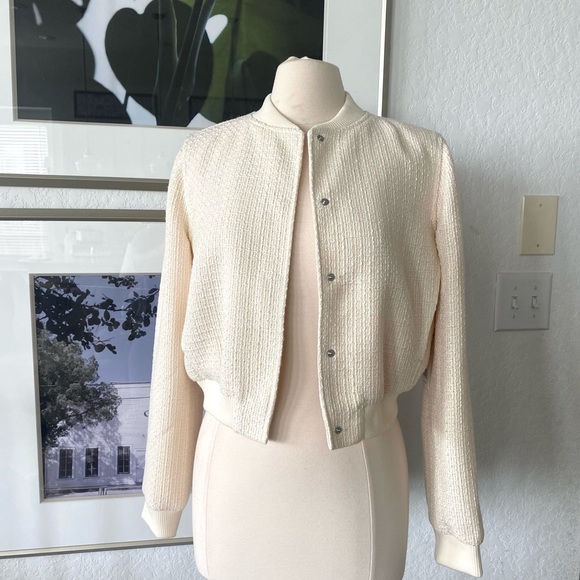 NWT Jason Wu Tweed Bomber Jacket Sz M - Picture 1 of 13